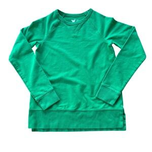 Primary Green French Terry crewneck Sweatshirt girls Size 12